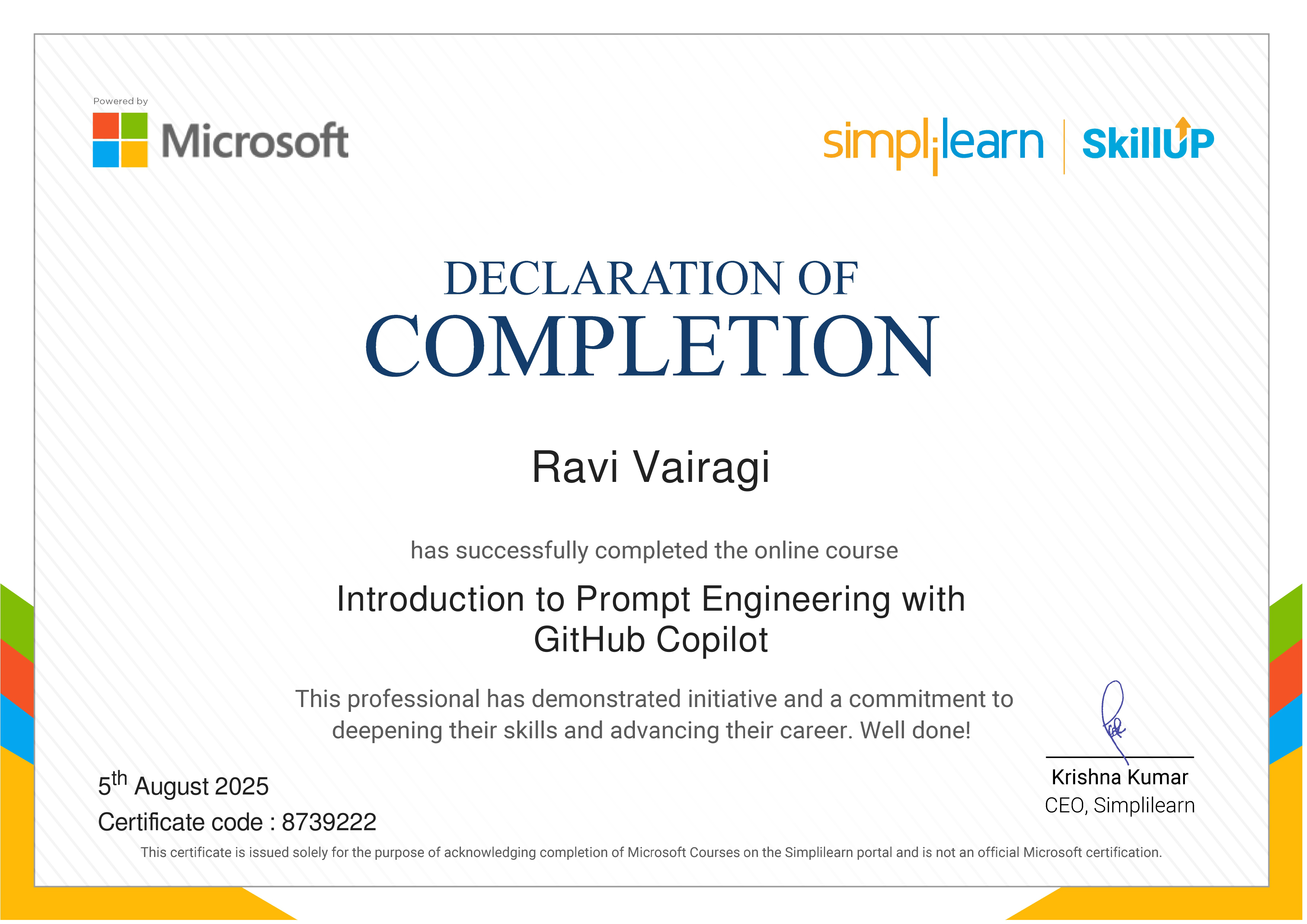 Certificate