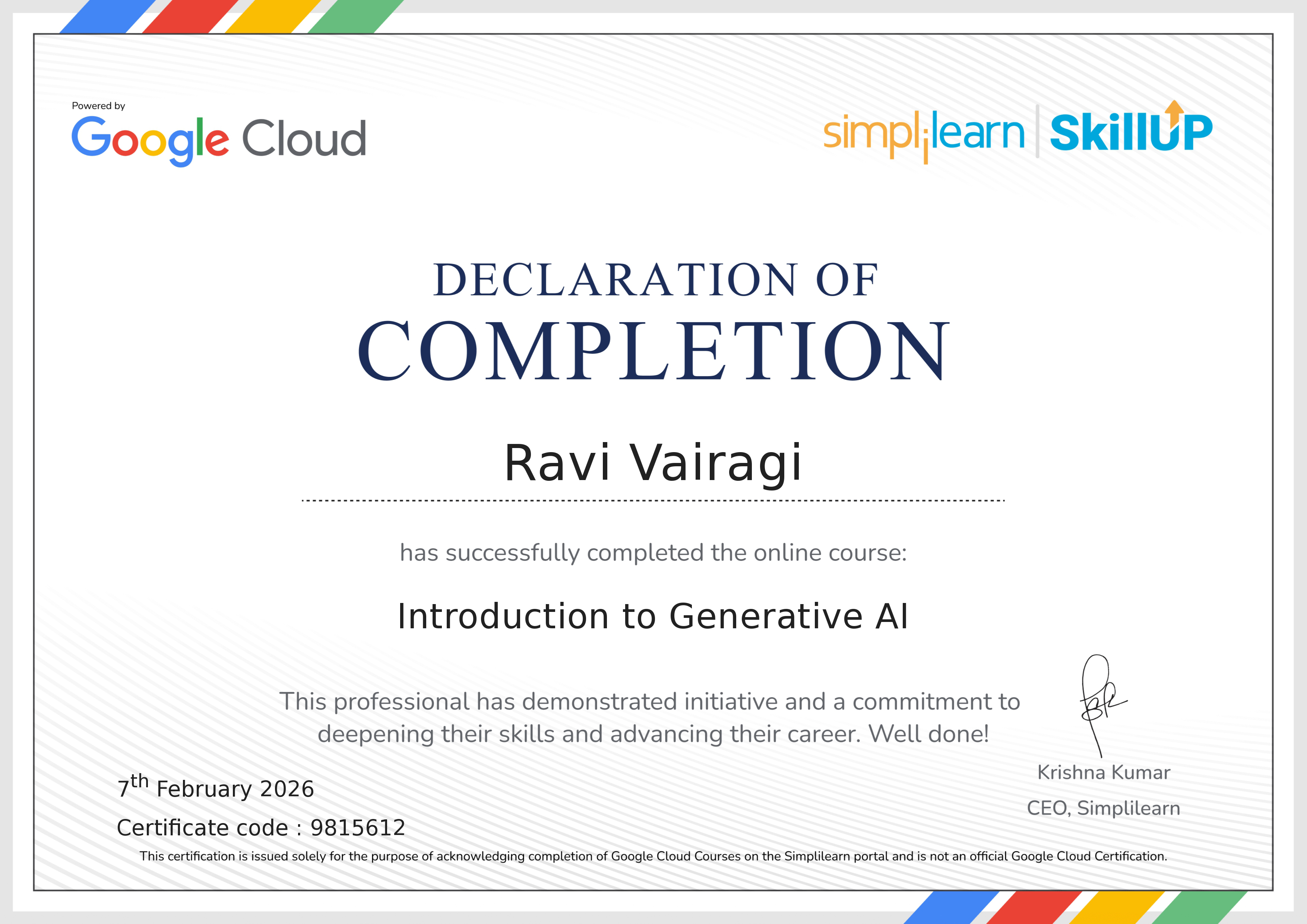 Certificate